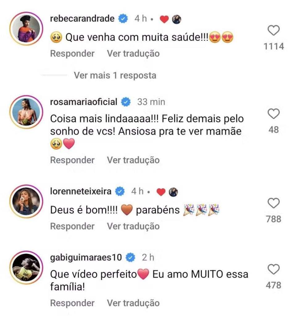 Gabi Guimarães comenta post de Nyeme