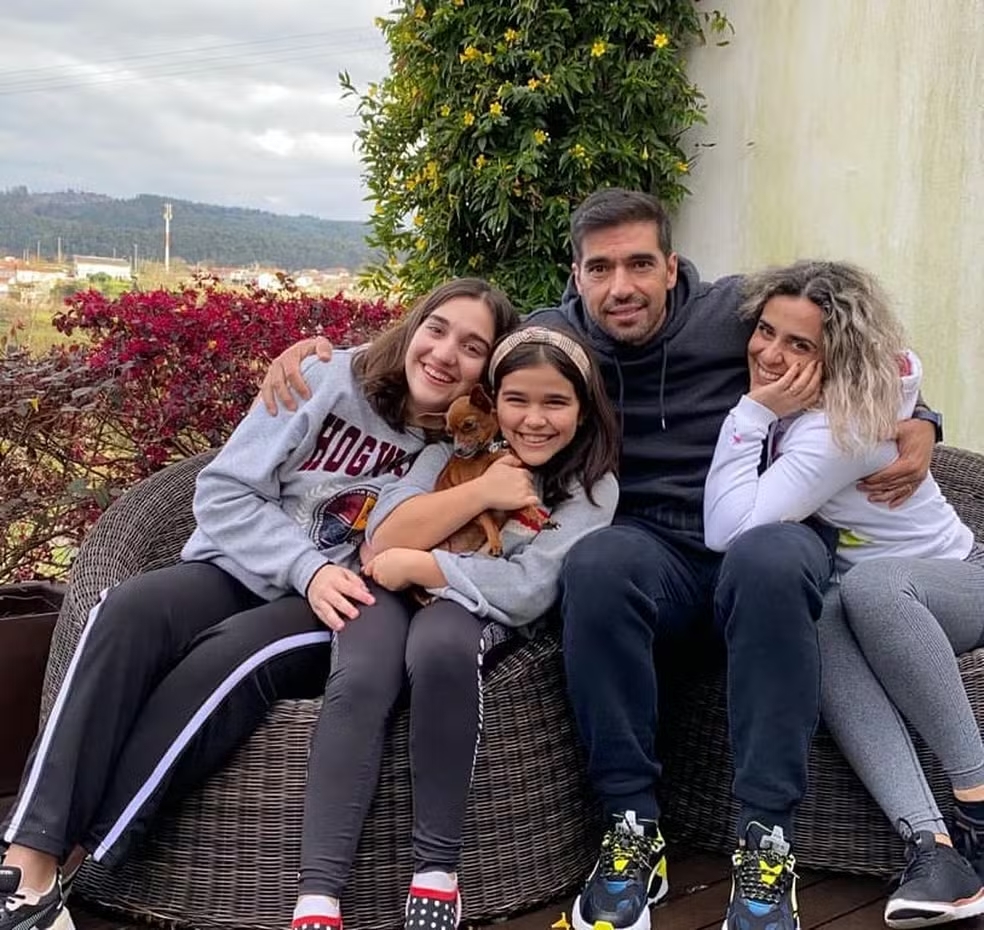 Abel Ferreira com sua família