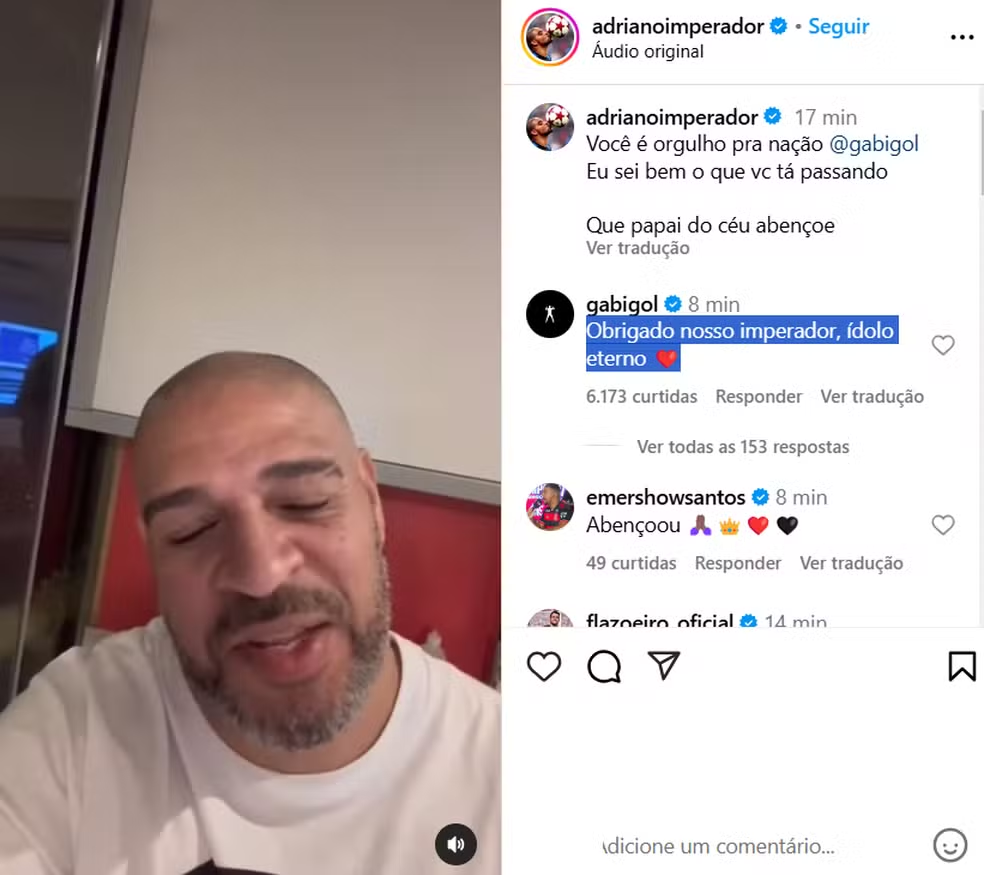 Adriano Imperador exalta Gbaigol