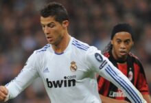 Cristiano Rolando e Ronaldinho em Real Madrid x Milan