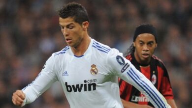 Cristiano Rolando e Ronaldinho em Real Madrid x Milan